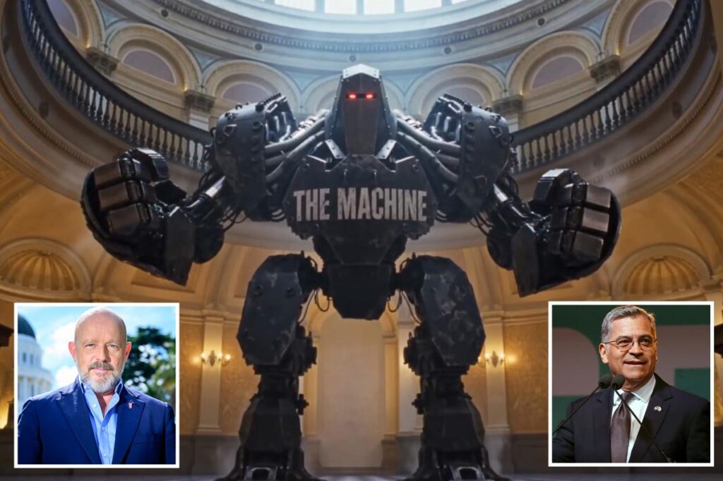 Steve Hilton battles Gavin Newsom, Kamala Harris and the ‘Machine’ in new AI-driven campaign ad