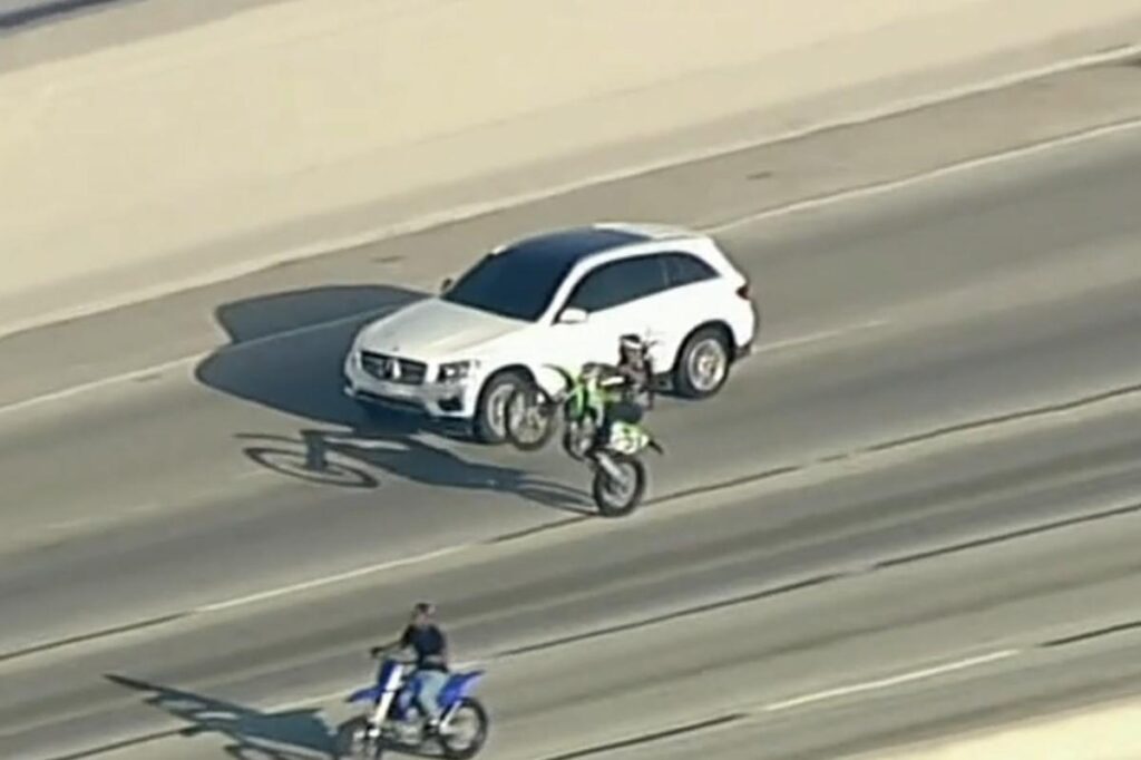 Insane police chase caught on camera as dangerous high-speed driver rips across Los Angeles
