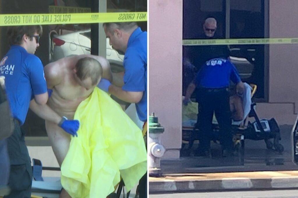 Naked man caught peering through ceiling after hiding at California plasma donation center