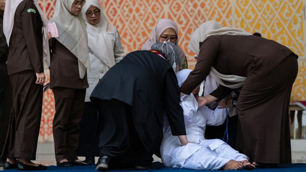 Couple publicly caned after alleged TikTok kiss sparks outrage in Indonesia Couple publicly caned after alleged TikTok kiss sparks outrage in Indonesia