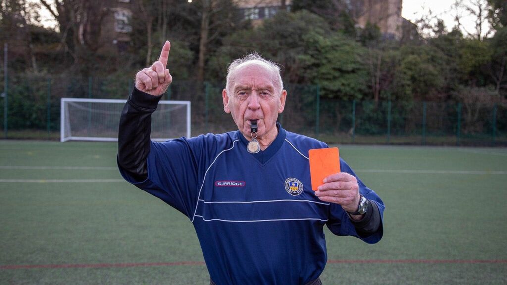 How a 93-year-old soccer referee credits war time rations and discipline for his longevity