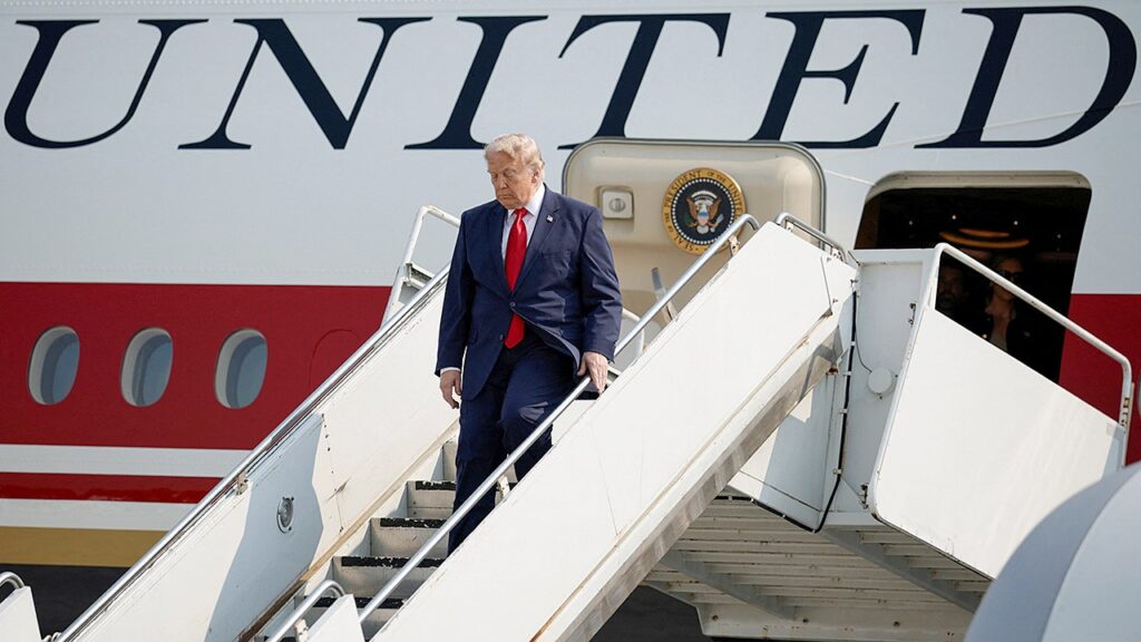Trump explains why he’s flying old Air Force One back to DC Trump explains why he’s flying old Air Force One back to DC