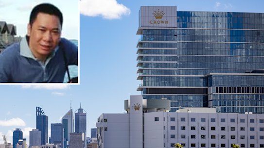 Singaporean businessman Huang Youlong, inset, lost $60 million within the space of days during a junket to Crown Perth in 2015.
