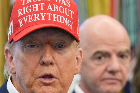Donald Trump and Gianni Infantino.
