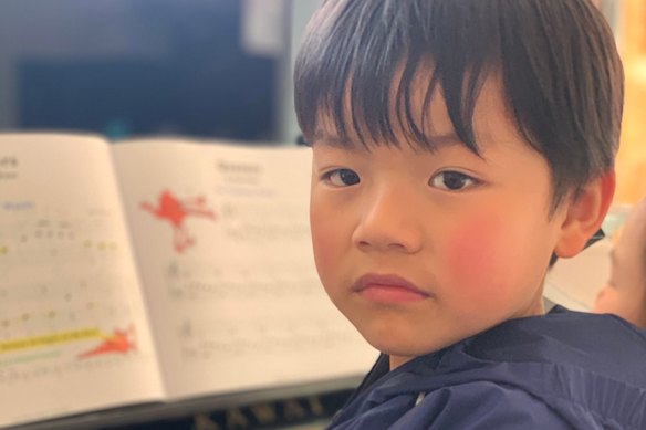 Charlie aged six, around the time he started learning piano.