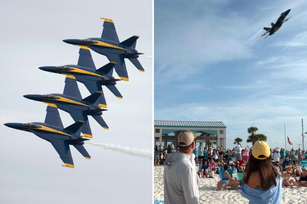 Navy’s ultra low flyover causes chaos on Florida beach: ‘Thought we were going to be taken out by Blue Angels’