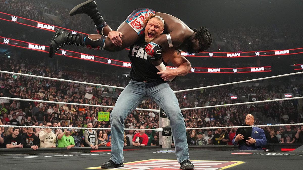 Brock Lesnar beats up Oba Femi