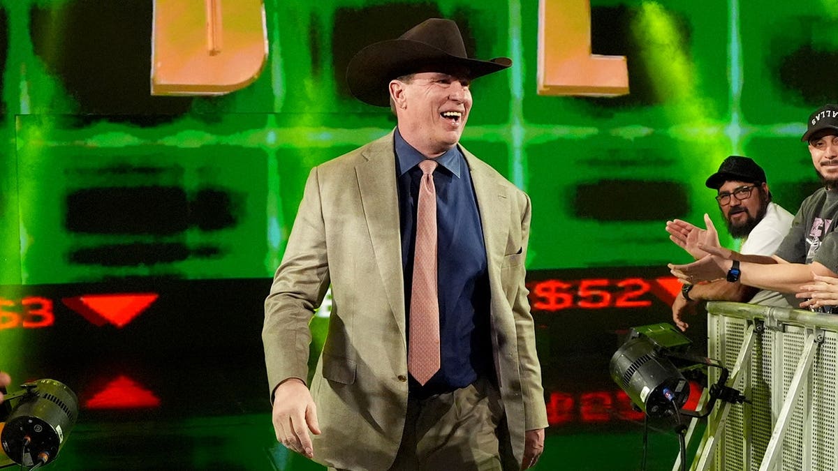 JBL makes his entrance during WWE RAW at American Airlines Center in Dallas, Texas.
