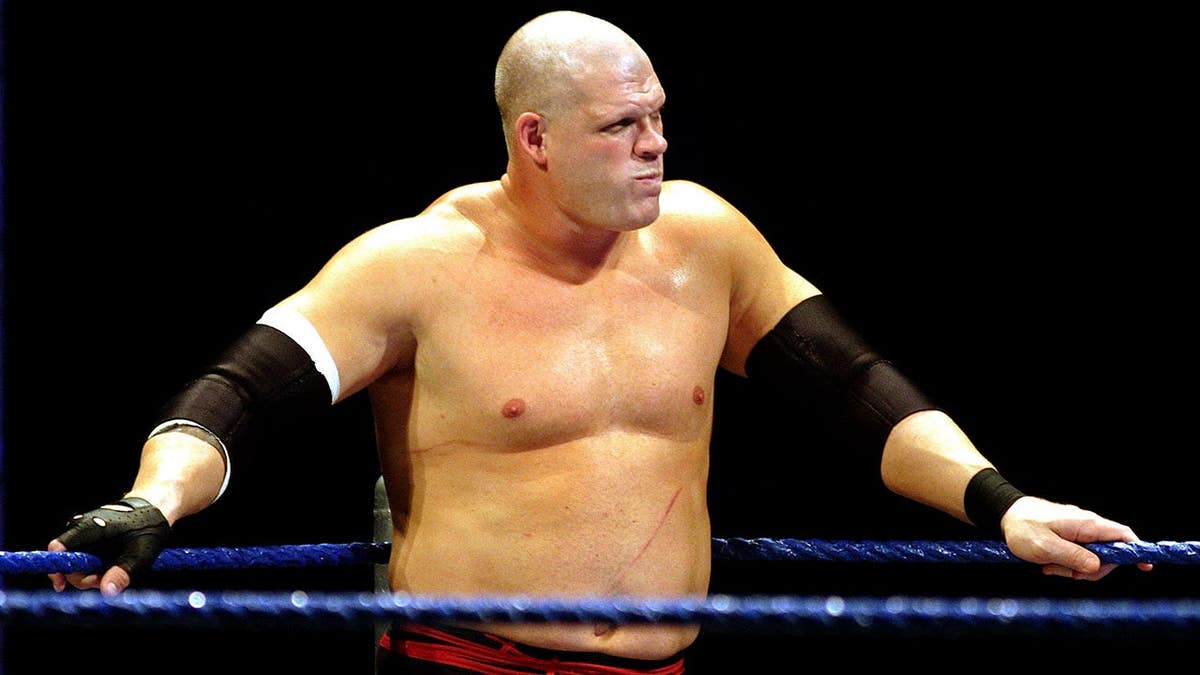 WWE wrestler Kane stands in the ring during WWE Smackdown at Plaza Monumental Monterrey, Mexico.