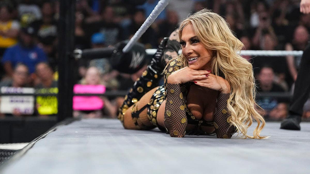 Karmen Petrovic looks on during NXT at the WWE Performance Center in Orlando, Florida.