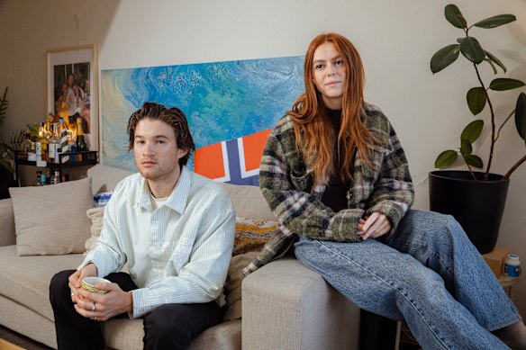 Flatmates Amalie Heggemsnes and James Caspersz-Loney rent a unit in Coogee. A growing share of Sydney residents are tenants.