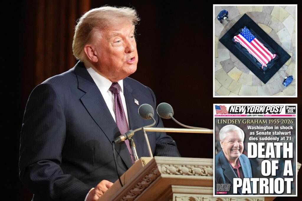 Trump gives out Lindsey Graham’s personal phone ‘number of 20 years’ at his funeral — reprising famous political spat