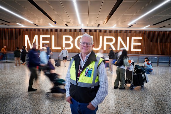 Martyn Scrimshaw is the chaplain at Melbourne Airport. 
