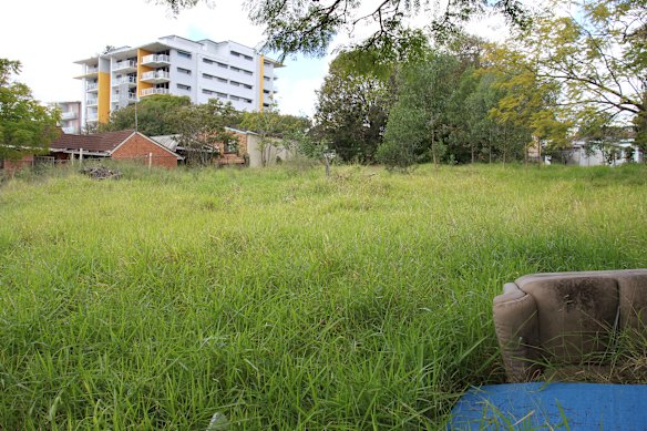 Four addresses on the block have homes that will be demolished, with a fifth block empty and overgrown. 