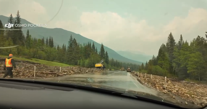 Cleanup work underway in Kananaskis following heavy rainfall, flooding Cleanup work underway in Kananaskis following heavy rainfall, flooding