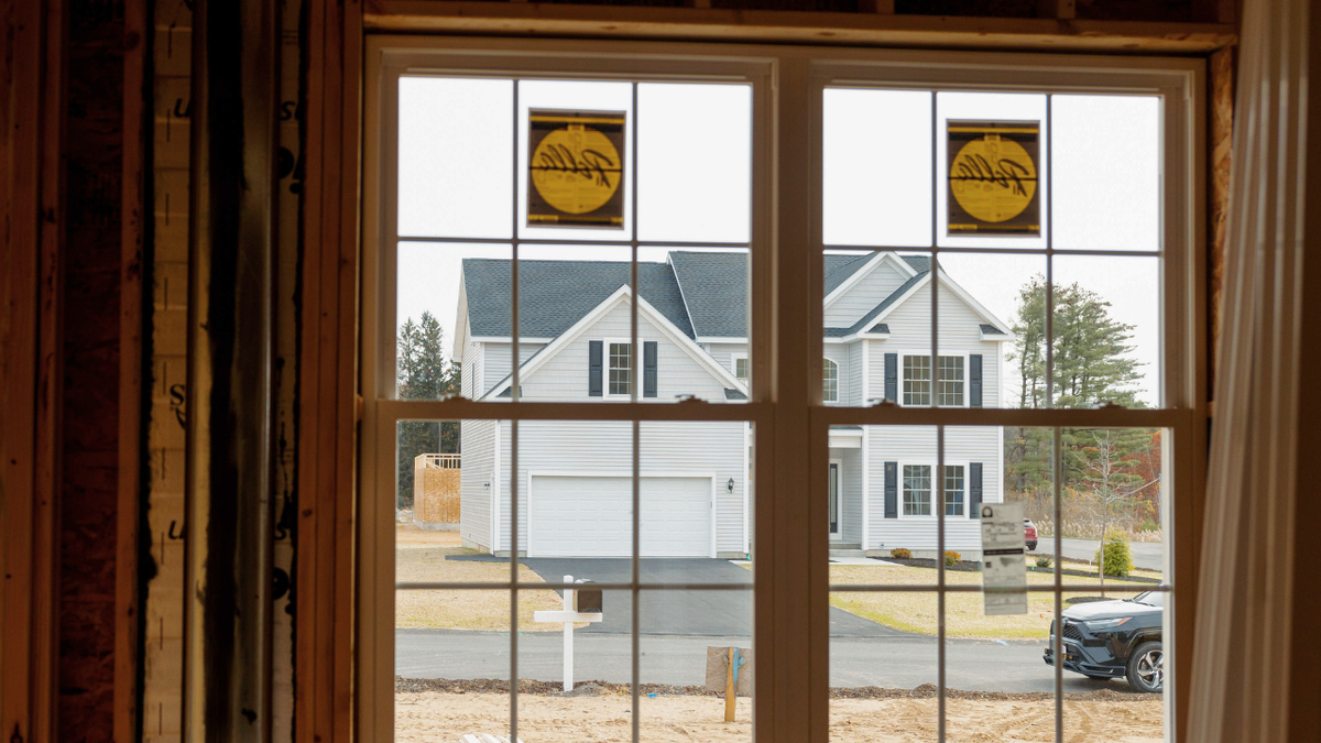 A home under construction at the Cold Spring Barbera Homes subdivision in Loudonville, New York.