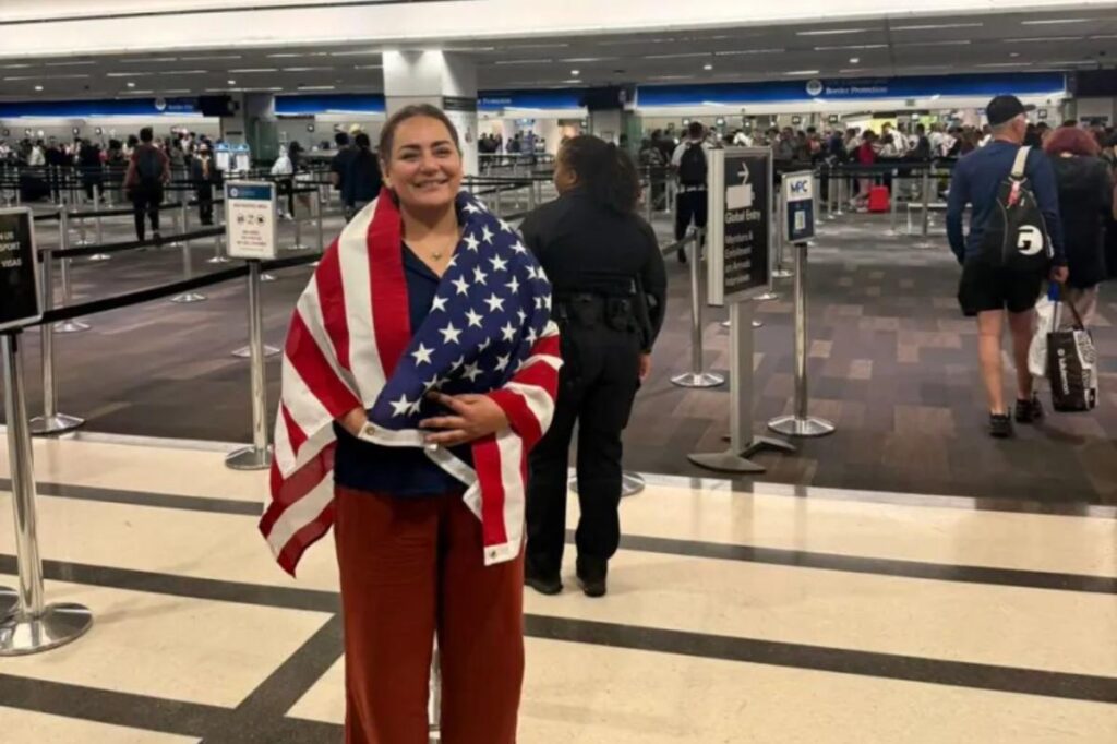 American woman Dena Karari arrives back in US after being wrongfully detained by Iran for 566 days on spying charges American woman Dena Karari arrives back in US after being wrongfully detained by Iran for 566 days on spying charges