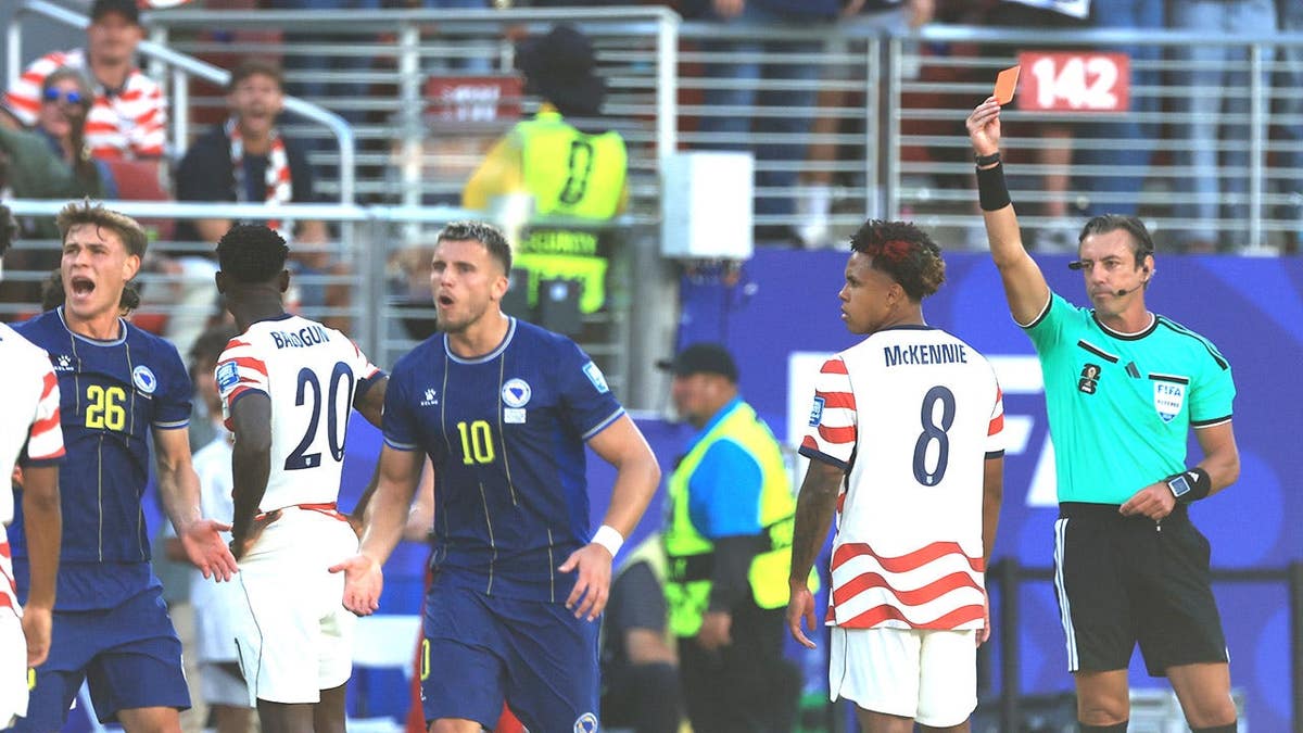 Balogun gets a red card