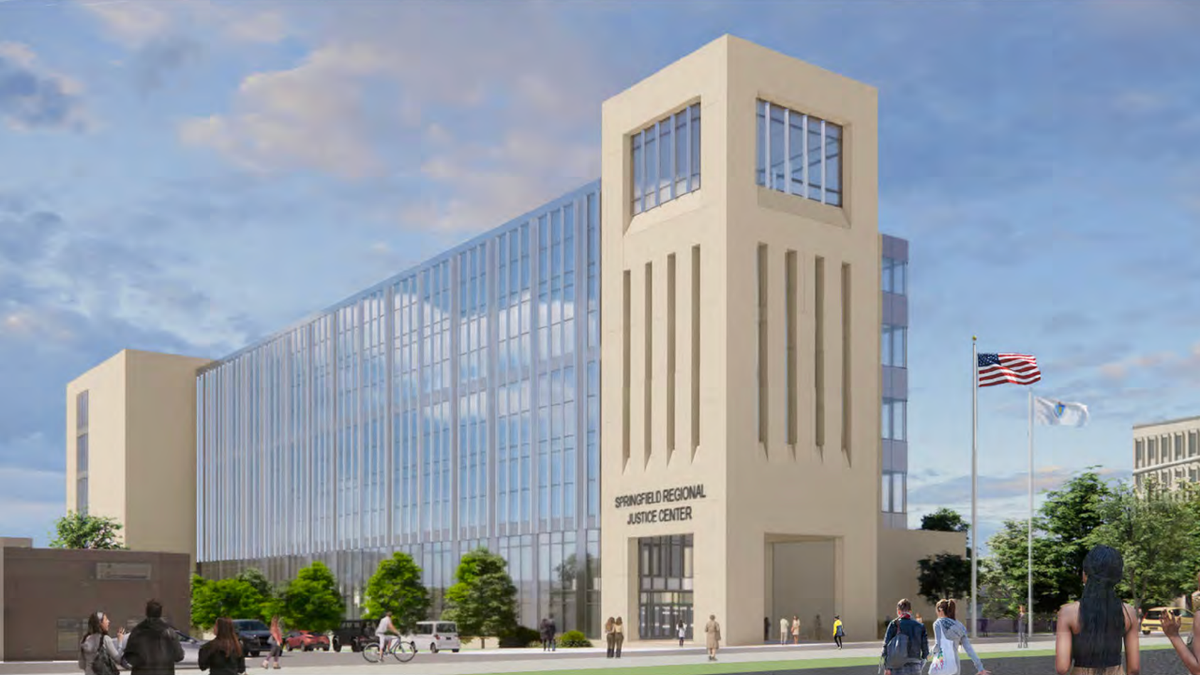 A rendering of what the Springfield Justice Center will look like once it is completed.