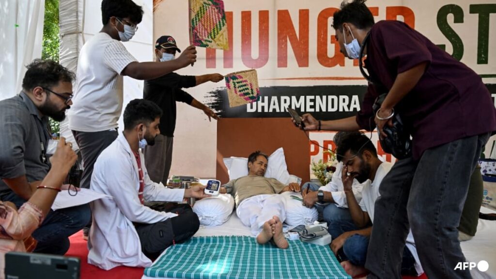 Indian activist moved to hospital after 20-day hunger strike to protest country’s exam system Indian activist moved to hospital after 20-day hunger strike to protest country’s exam system