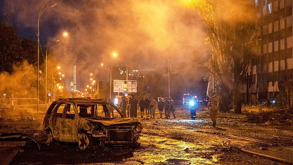 Russian ballistic missile strikes on Kyiv kill nine