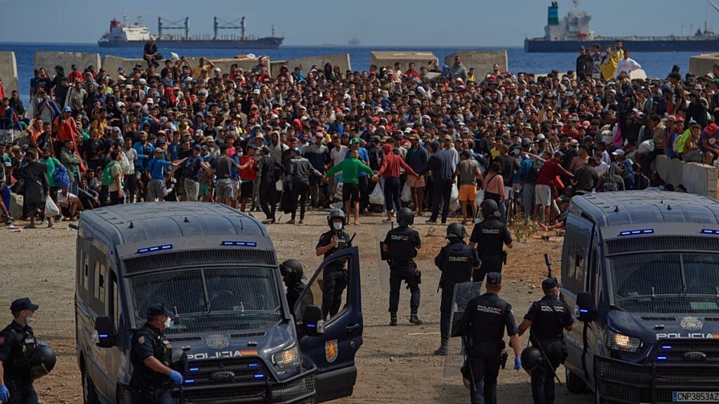 Ceuta residents try to block Red Cross aid month after migrant influx