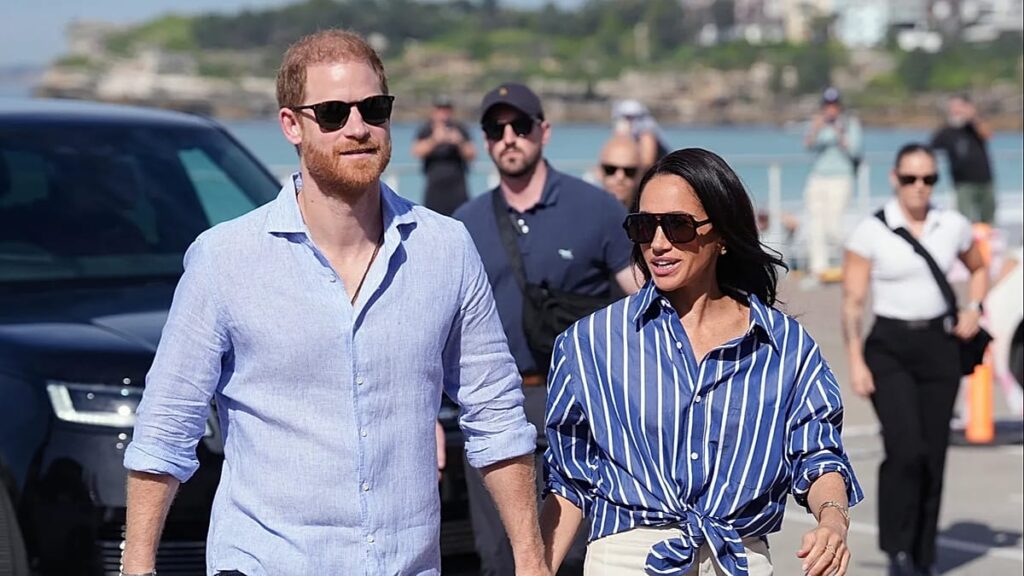 Prince Harry, Meghan, and their children arrive back in the UK