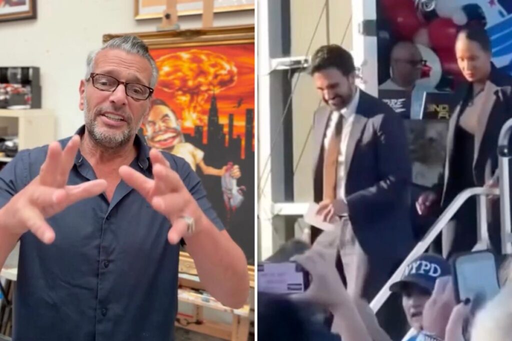 Rabble-rousing NYC artist Scott LoBaido suffers cardiac arrest at pro-cop event after trying to confront Mamdani