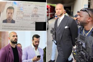 Accused rapists Andrew and Tristan Tate had cache of passports under aliases — including Bond villain