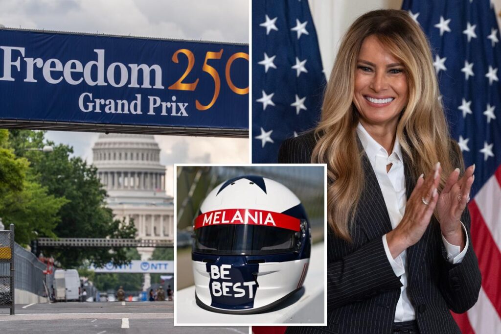 Melania Trump links up with IndyCar for foster kid scholarships — and a stylish new look
