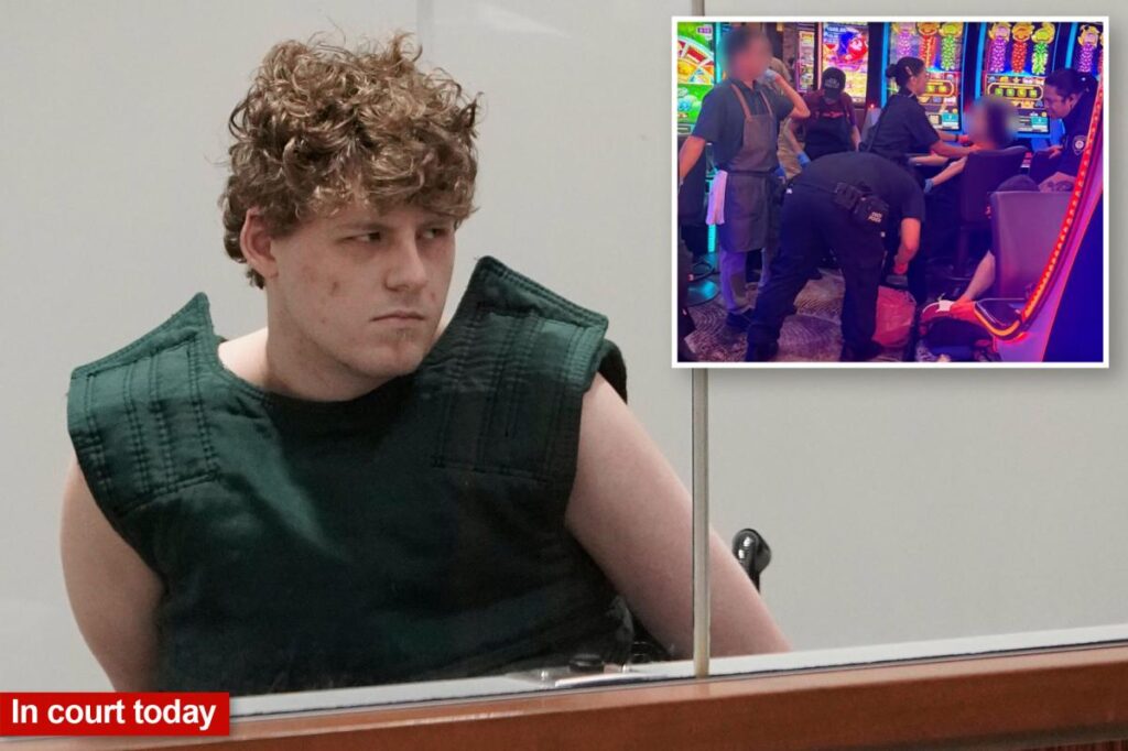 Exclusive | Accused casino slasher flashes evil glare wearing suicide vest in first court appearance