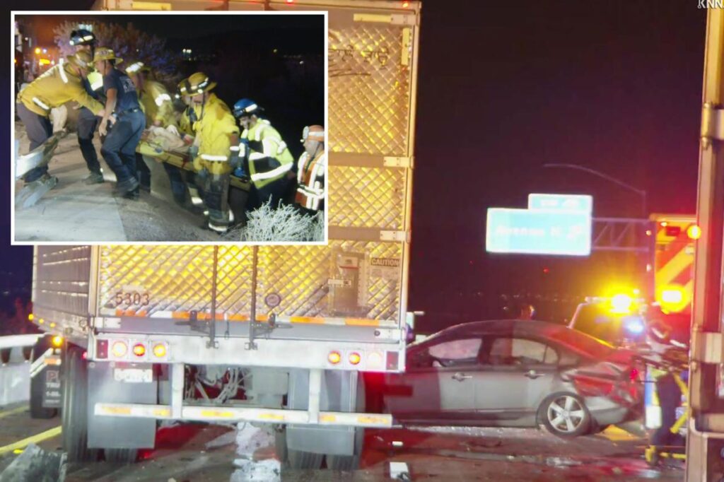 Chaos on California’s State Route 4 as big rig smashes into cars