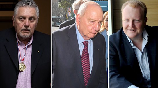 Ray Hadley, Alan Jones and Jason Morrison.
