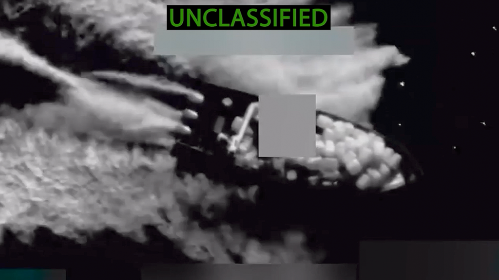 Newly unclassified Pentagon images show suspected drug boats as official issues deadly warning