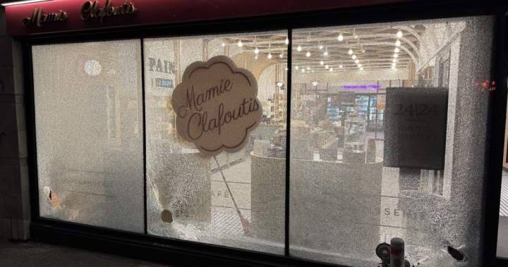 Montreal self-serve bakery vandalized again as anti-tech message left Montreal self-serve bakery vandalized again as anti-tech message left