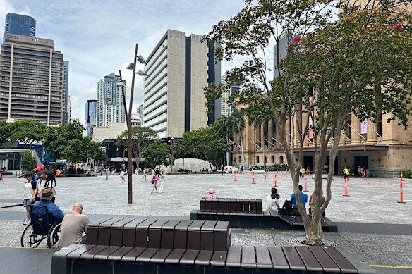 King George Square is in the centre of the CBD, and is used as a community meeting space as well as a hub for cultural events and actvism. 