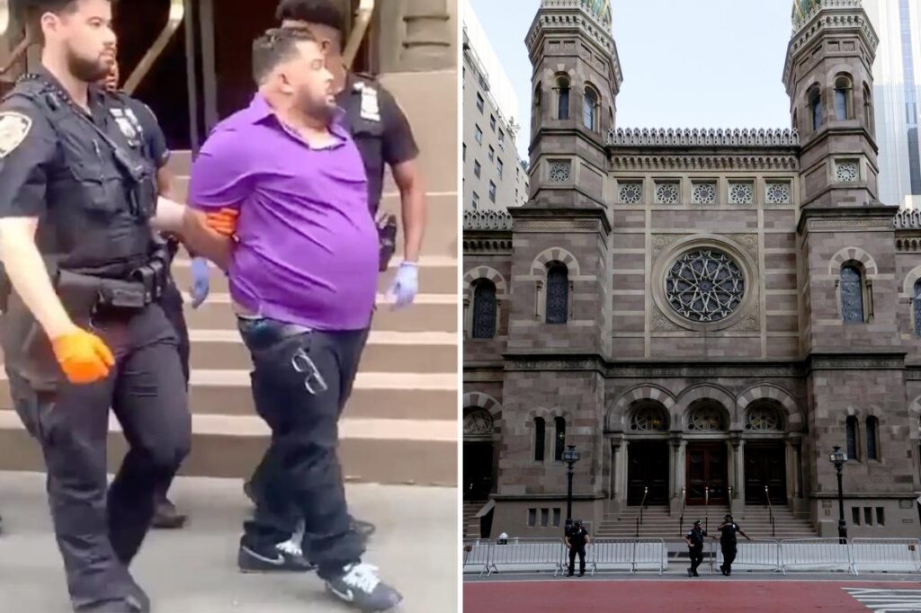 Lunatic attacks congregant at NYC synagogue, spits at security guard in antisemitic attack: NYPD