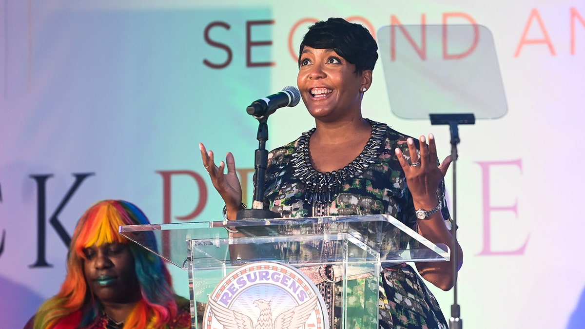 ATLANTA, GA - AUGUST 30: Miss Sophia and Keisha Lance Bottoms attend 2nd annual Mayor's Black Pride Reception at The Georgia Freight Depot on August 30, 2021 in Atlanta, Georgia.(Photo by Prince Williams/Wireimage)