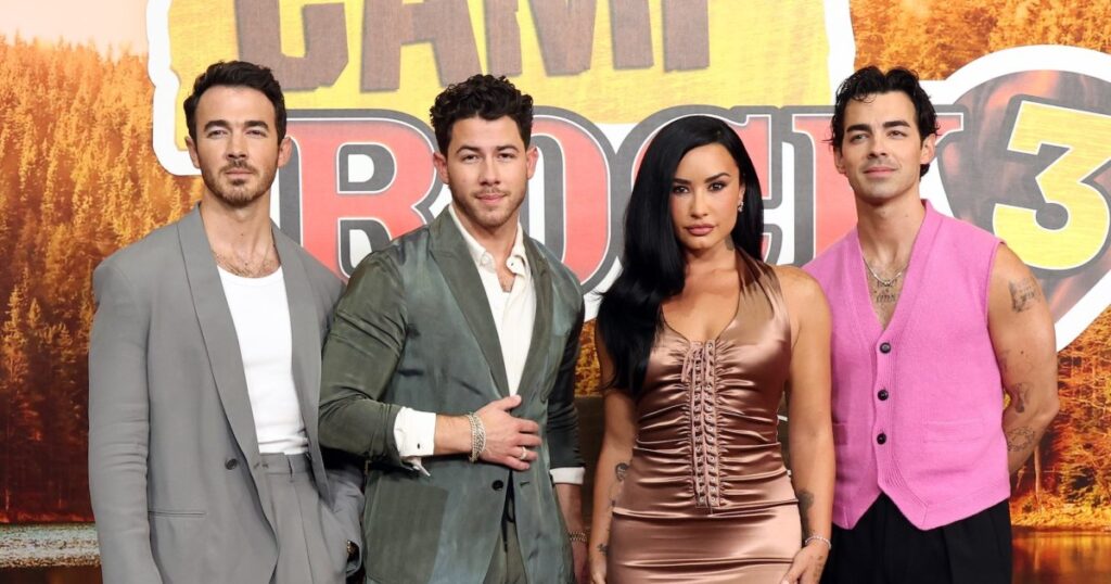 Demi Lovato Reunites With Ex Joe Jonas and the Jonas Brothers at Disney’s ‘Camp Rock 3’ Premiere