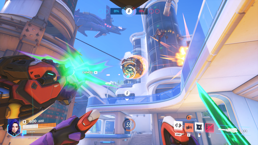 D.Mon using her Fusion Repeater ability.