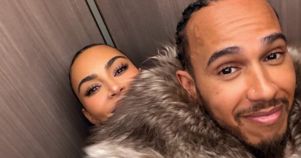 Kim Kardashian Cuddles Up to Boyfriend Lewis Hamilton in New Loved-Up Couple Selfies Kim Kardashian Cuddles Up to Boyfriend Lewis Hamilton in New Loved-Up Couple Selfies