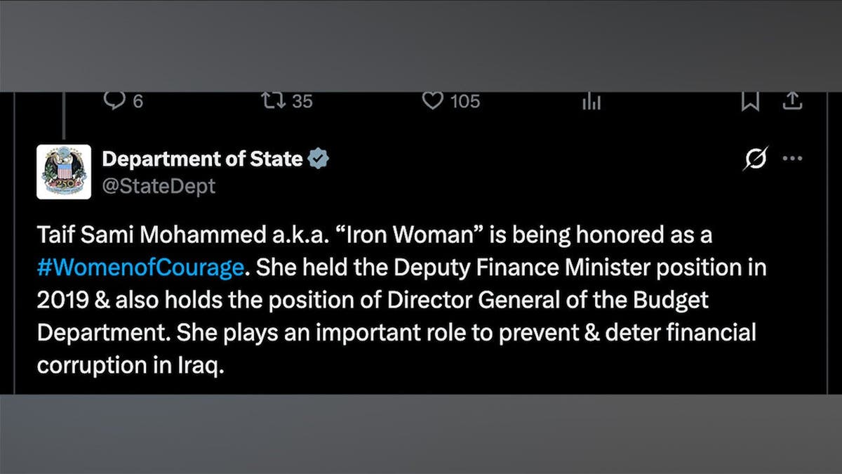 State praises former Iraqi official