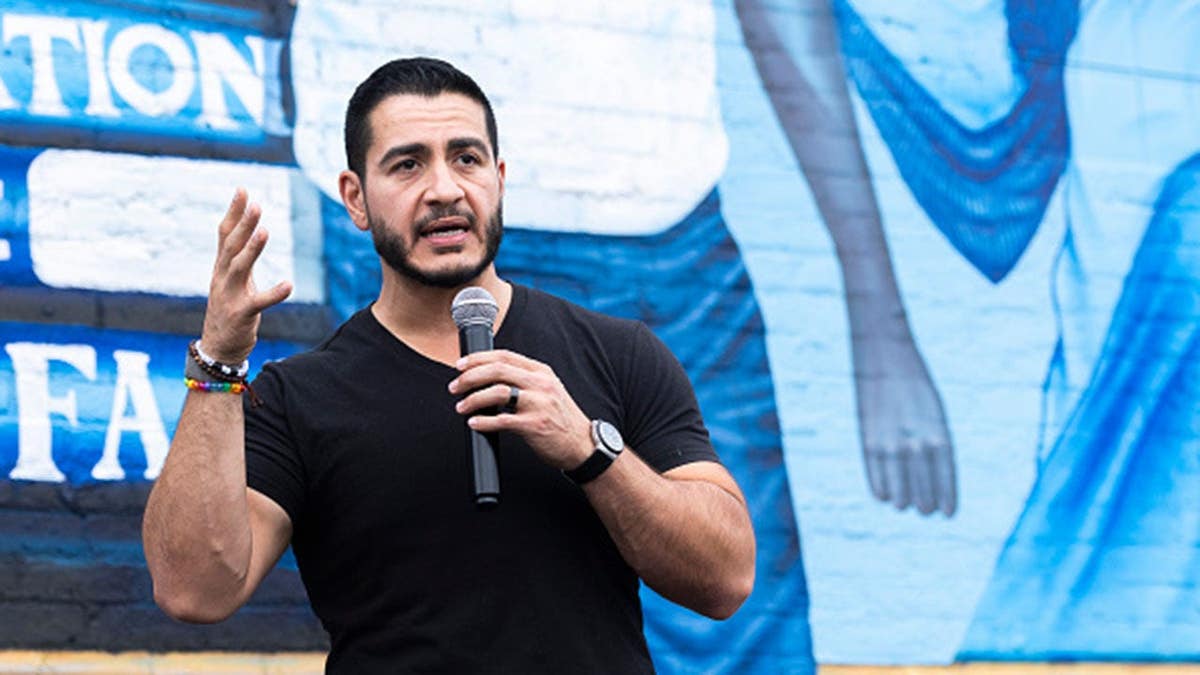 Abdul El-Sayed speaks at a GOTV Community Rally in Detroit.