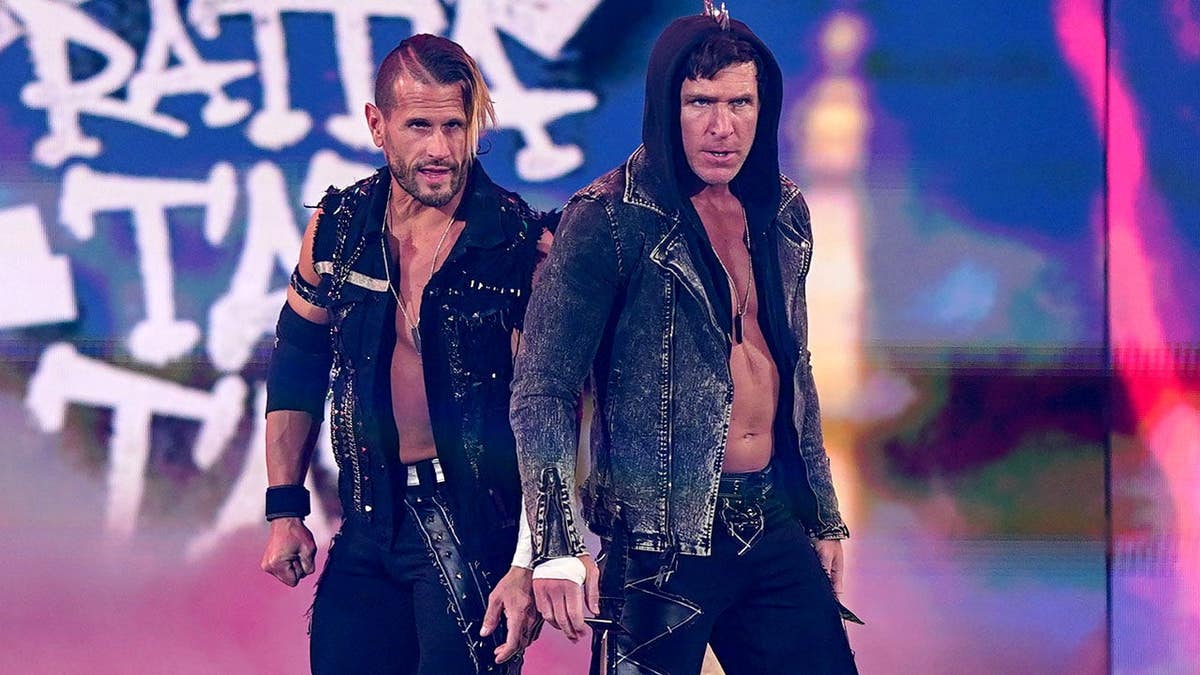 Alex Shelley and Chris Sabin of Motor City Machine Guns make their entrance at Rupp Arena.