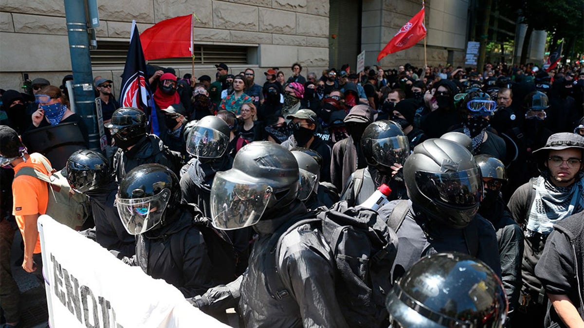 Antifa rioters Portland
