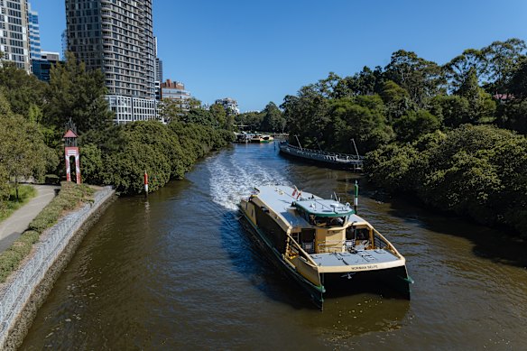 Ferries ply the Parramatta River. 