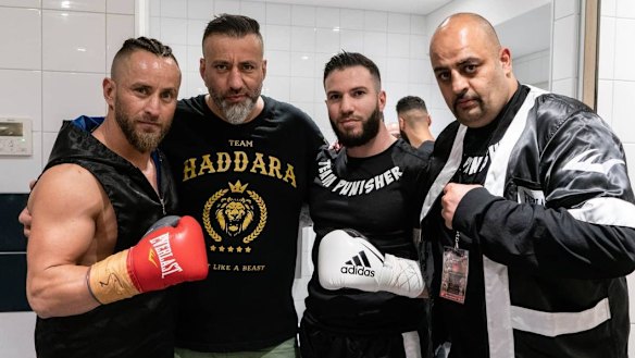 From left: Waleed Haddara, Fadi Haddara, Sam Abdulrahim and his trainer Pierre Karam.