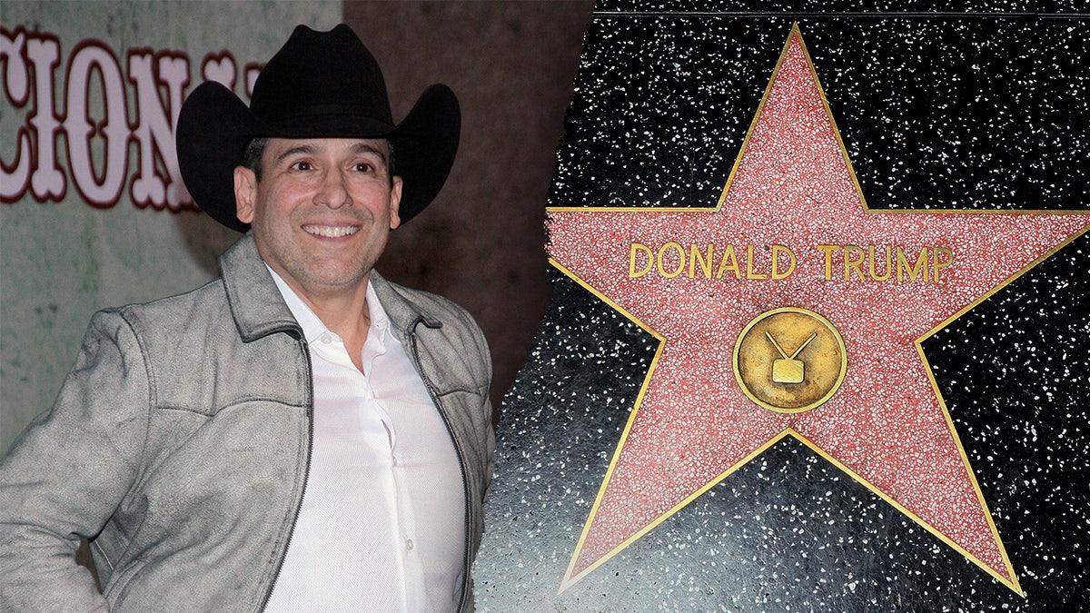 Bobby Pulido, left, pictured alongside Trump's Hollywood star, right