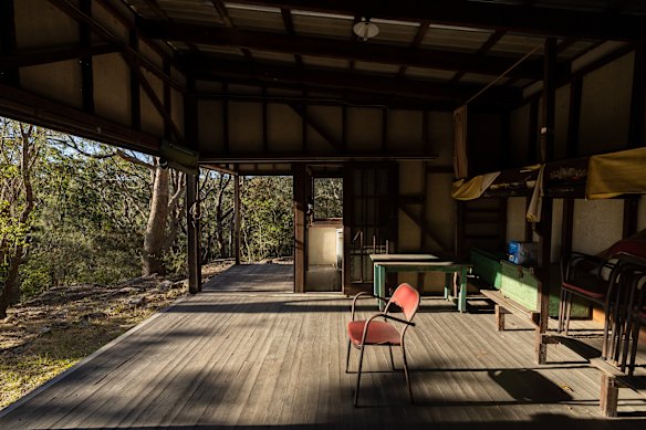 The Hut of Happy Omen is a historic open-air meditation and sleeping hut built in 1949 and managed by the NSW National Trust.