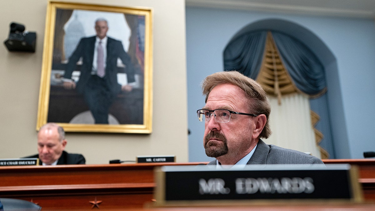 U.S. Rep. Chuck Edwards, R-N.C., sits during a House Budget Committee hearing.